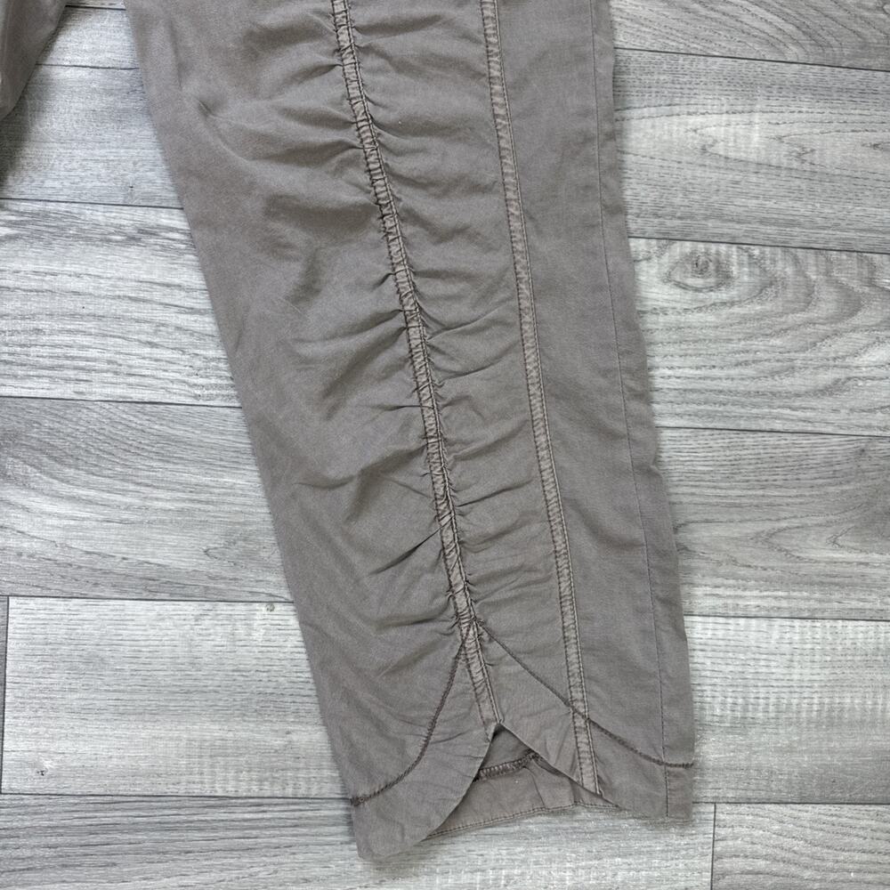 XCVI Mind Set Straight Leg Cropped Pants Pull On Stretch Brown sz M - Picture 4 of 7